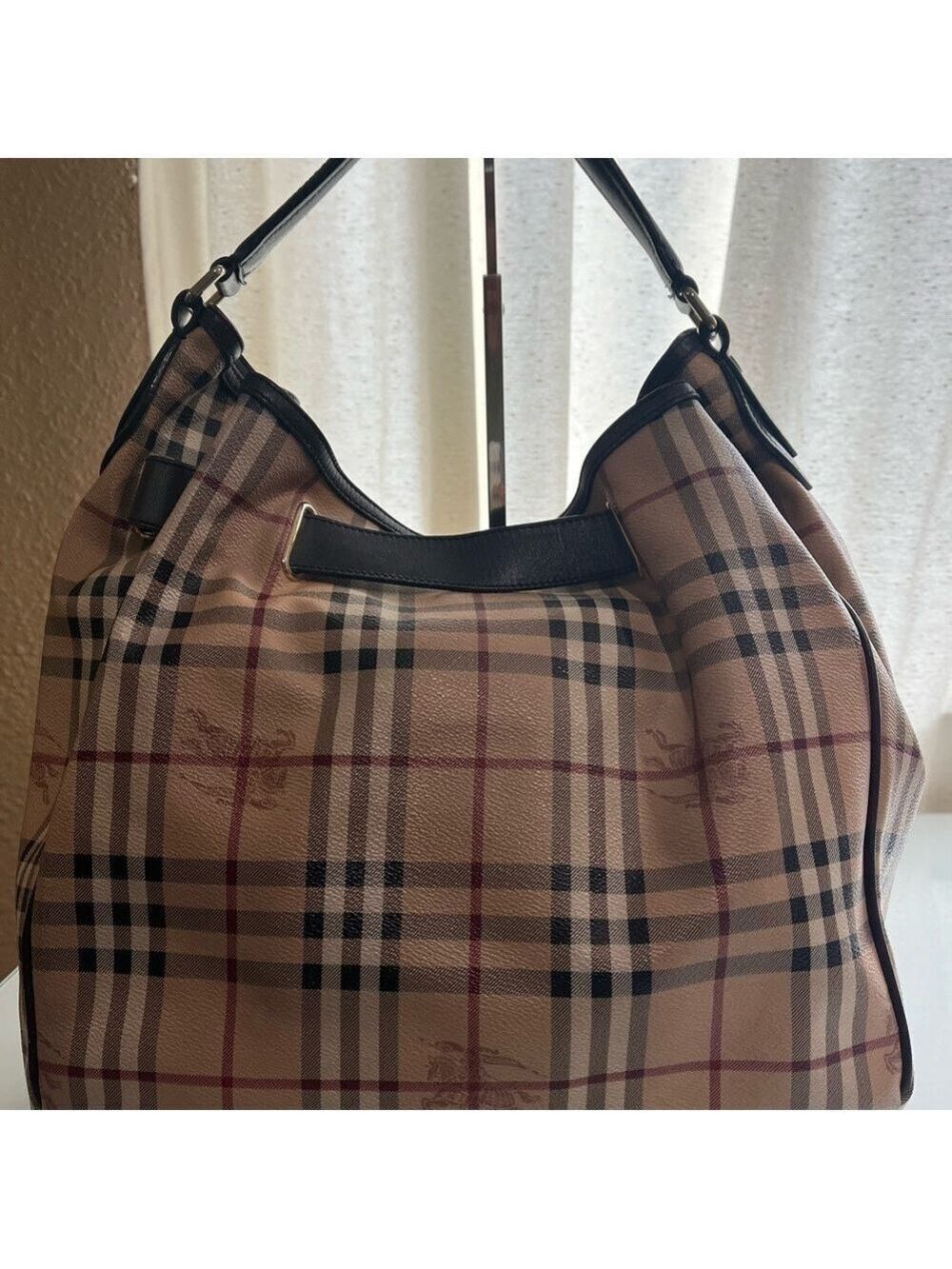 BURBERRY HAYMARKET CHECK HOBO - Picture 2 of 16